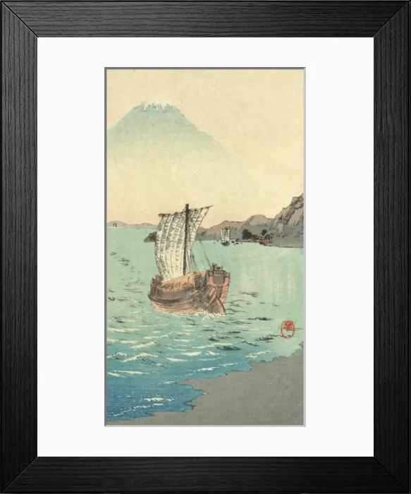Framed Print : Sailboats and Mount Fuji Framed Print : Sailboats and Mount Fuji
