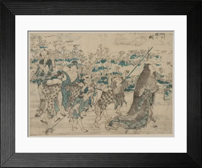Framed Print : Crazy woman playing with butterflies Framed Print : Crazy woman playing with butterflies