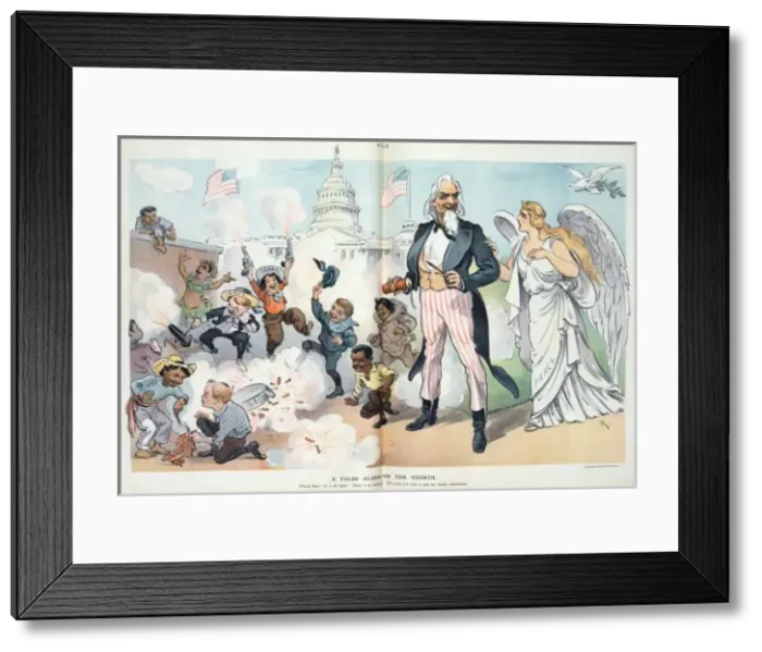 Framed Print : A false alarm on the fourth Framed Print : A false alarm on the fourth