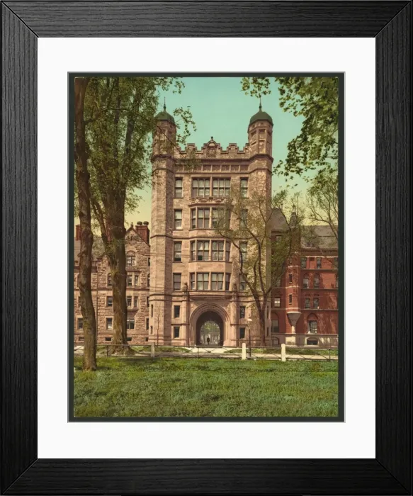 Framed Print : Phelps Hall and gateway, Yale College Framed Print : Phelps Hall and gateway, Yale College