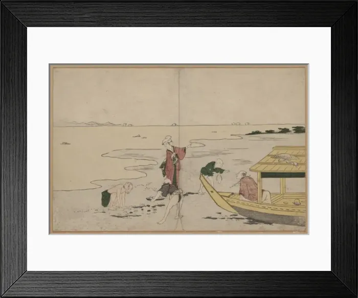 Framed Print : Gathering clams Framed Print : Gathering clams