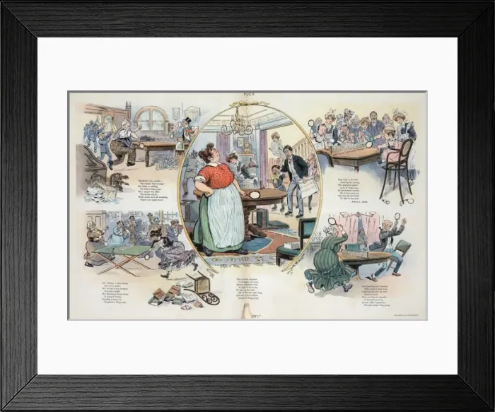 Framed Print : Crazy. Illustration shows the effect of the recent craze for playing ping pong Framed Print : Crazy. Illustration shows the effect of the recent craze for playing ping pong