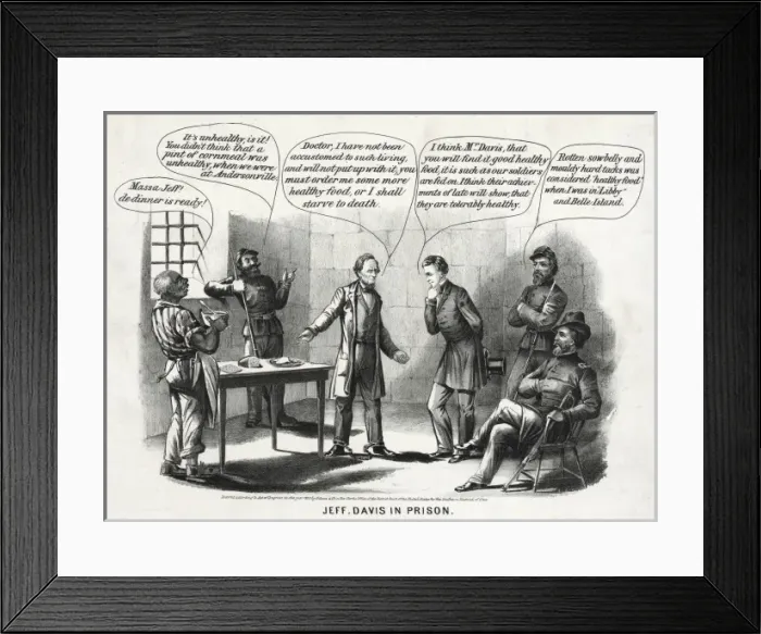 Framed Print : Jeff. Davis in prison Framed Print : Jeff. Davis in prison