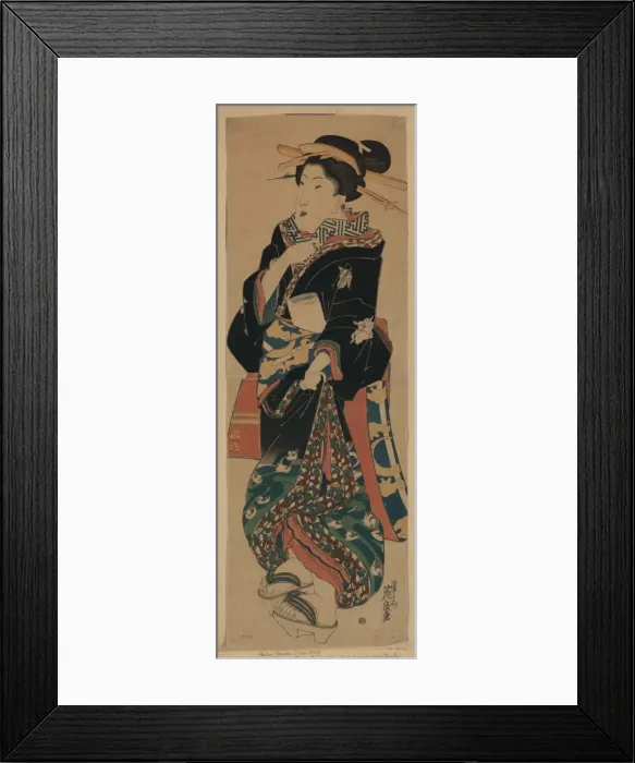 Framed Print : Geisha. Date between 1825 and 1830 Framed Print : Geisha. Date between 1825 and 1830