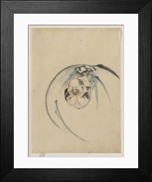 Framed Print : Hotei, the god of good fortune, one of the seven lucky gods Framed Print : Hotei, the god of good fortune, one of the seven lucky gods