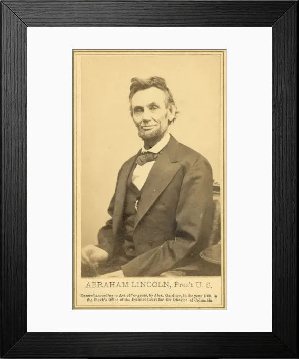 Framed Print : Abraham Lincoln, Pres t U. S