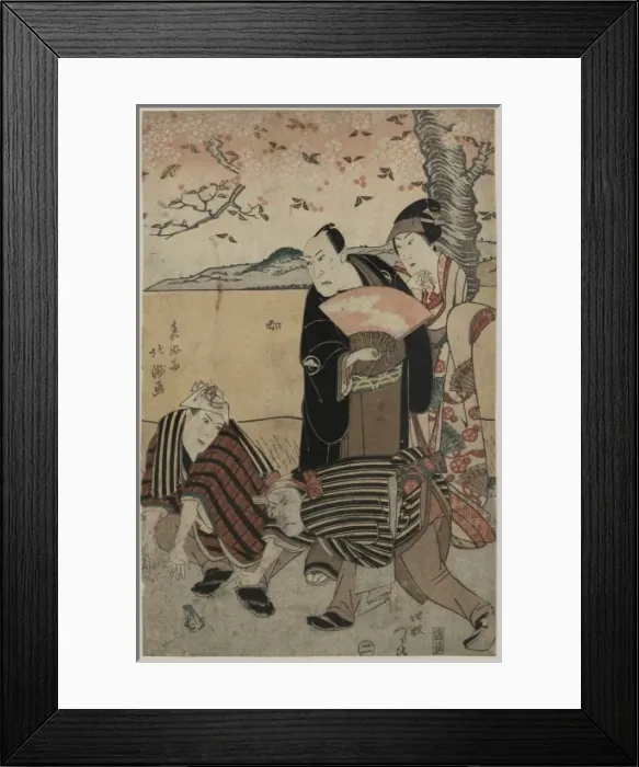 Framed Print : Actors viewing cherry blossoms Framed Print : Actors viewing cherry blossoms