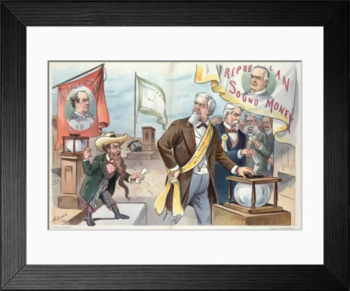 Framed Print : The vote of the gold democrats; - their countrys welfare be Framed Print : The vote of the gold democrats; - their countrys welfare be