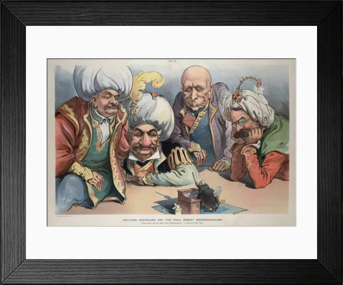 Framed Print : Gulliver Cleveland and the Wall Street Brobdingnagians Framed Print : Gulliver Cleveland and the Wall Street Brobdingnagians