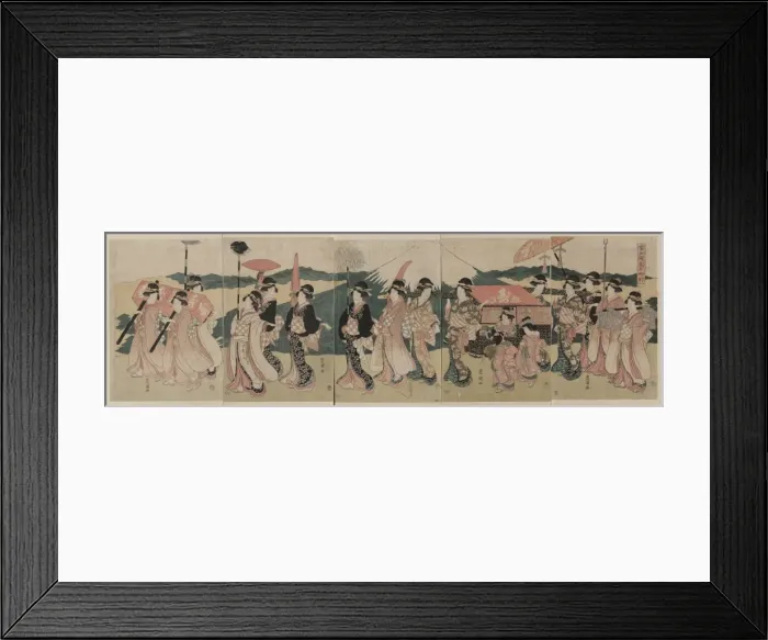 Framed Print : A procession of flowers before Mount Fuji Framed Print : A procession of flowers before Mount Fuji