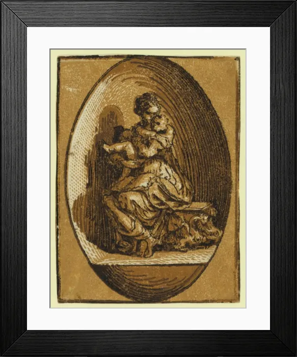 Framed Print : The Virgin in an oval Framed Print : The Virgin in an oval