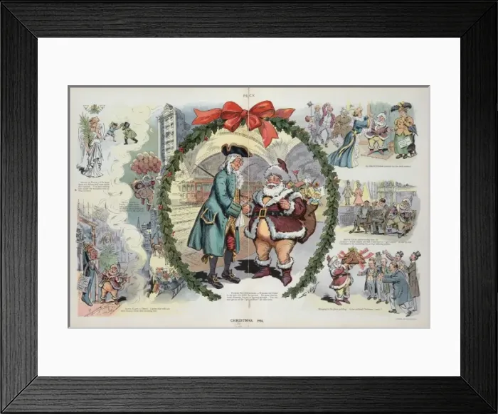 Framed Print : Puck Christmas 1904 Framed Print : Puck Christmas 1904