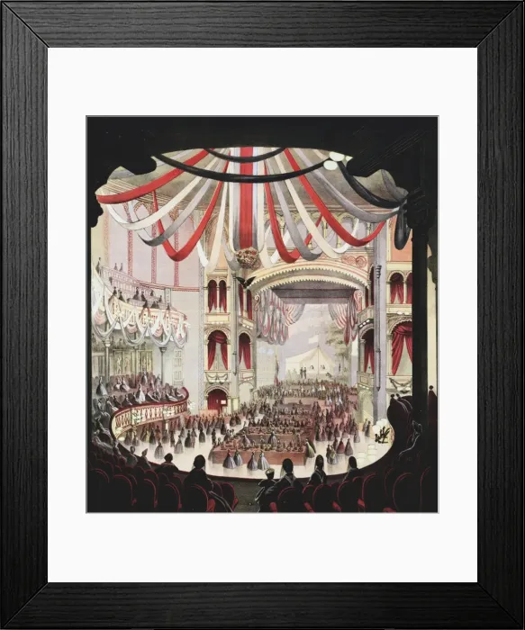 Framed Print : Brooklyn Sanitary Fair, 1864 Interior view of the Academy of Framed Print : Brooklyn Sanitary Fair, 1864 Interior view of the Academy of