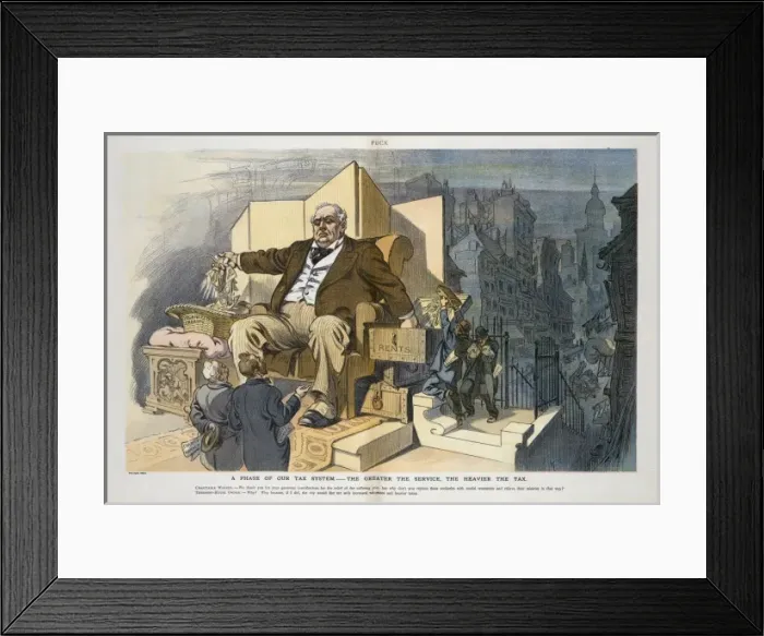 Framed Print : A phase of our tax system - the greater the service, the hea Framed Print : A phase of our tax system - the greater the service, the hea