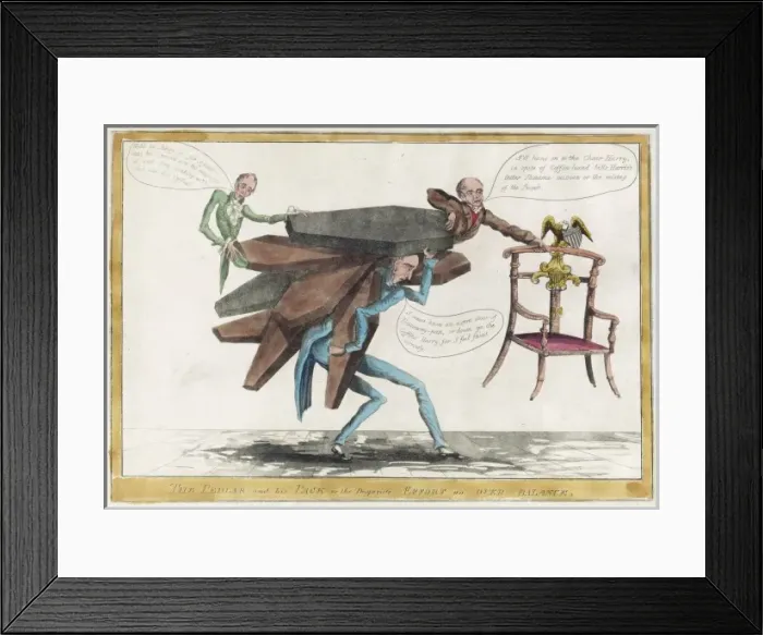 Framed Print : The pedlar and his pack or The desperate effort, an over bal Framed Print : The pedlar and his pack or The desperate effort, an over bal
