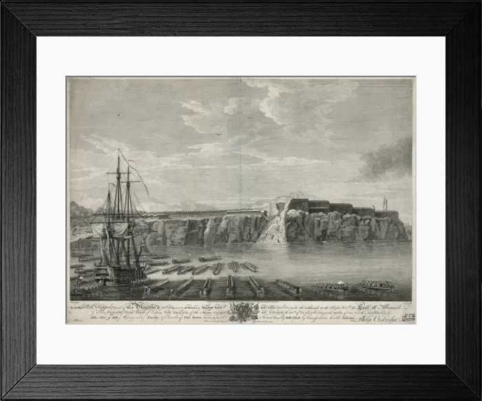 Framed Print : Perspective view of entring the breach of the Moro Castle, b Framed Print : Perspective view of entring the breach of the Moro Castle, b