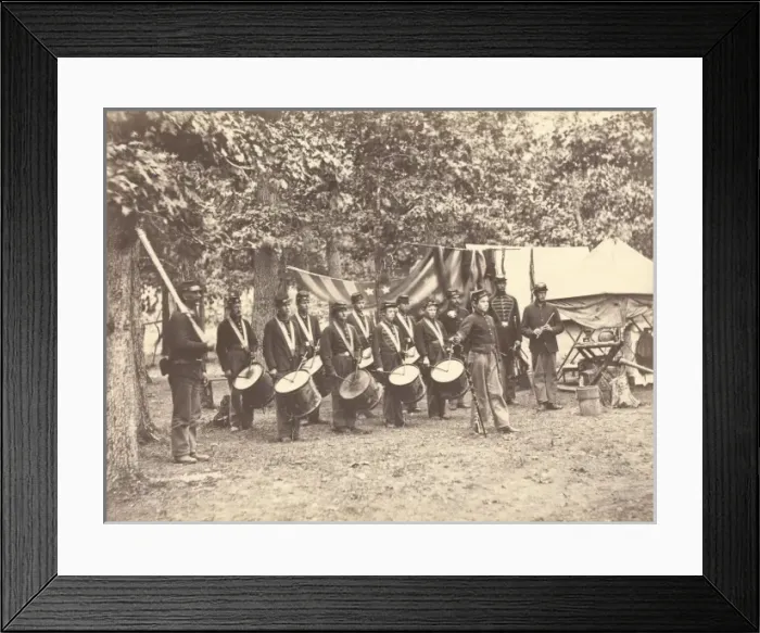 Framed Print : Drum Corps, 93d New York Infantry, Bealton, Va. August, 186 Framed Print : Drum Corps, 93d New York Infantry, Bealton, Va. August, 186