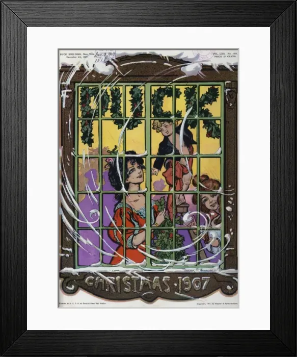 Framed Print : Puck Christmas 1907 Framed Print : Puck Christmas 1907