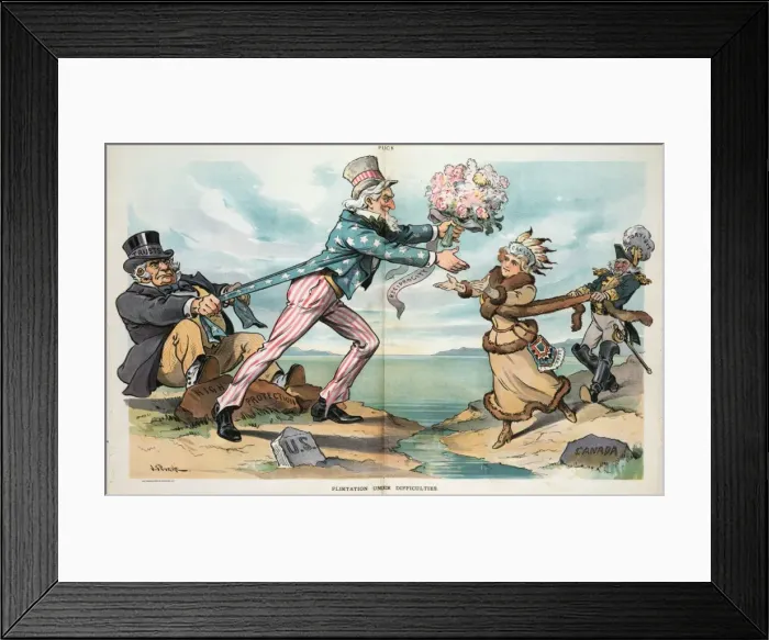 Framed Print : Flirtation under difficulties Framed Print : Flirtation under difficulties