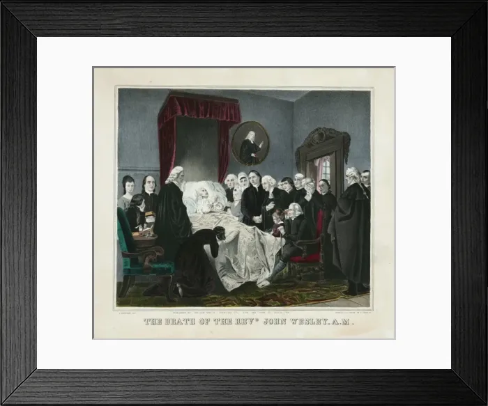 Framed Print : The death of the Revd. John Wesley A. M