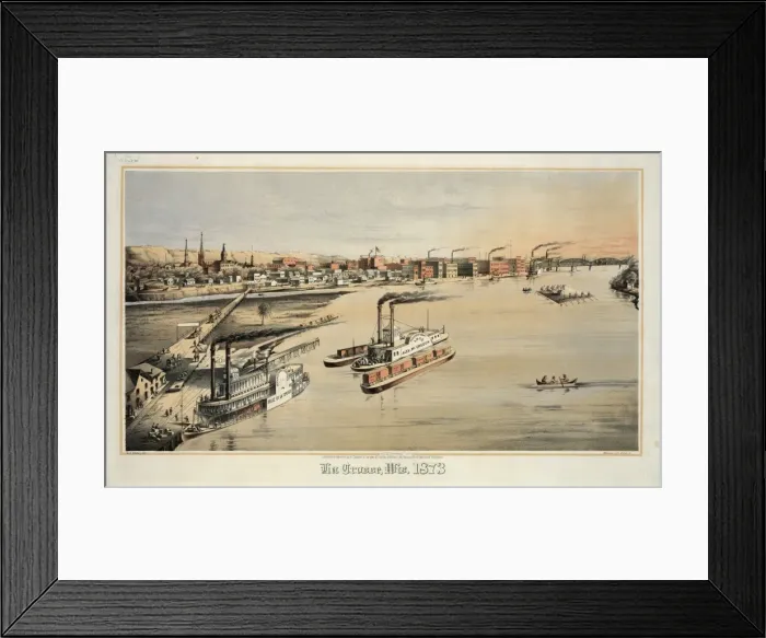 Framed Print : La Crosse, Wisc. 1873 Framed Print : La Crosse, Wisc. 1873