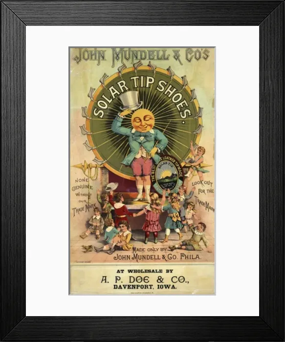 Framed Print : John Mundell & Cos solar tip shoes Made only by John Mundel Framed Print : John Mundell & Cos solar tip shoes Made only by John Mundel