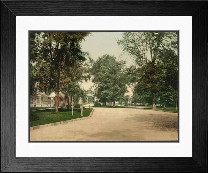 Framed Print : Detroit. Western boulevard Framed Print : Detroit. Western boulevard