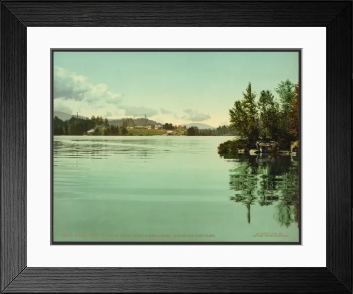 Framed Print : Rustic Lodge and Indian carry, Upper Saranac Lake, Adirondac Framed Print : Rustic Lodge and Indian carry, Upper Saranac Lake, Adirondac