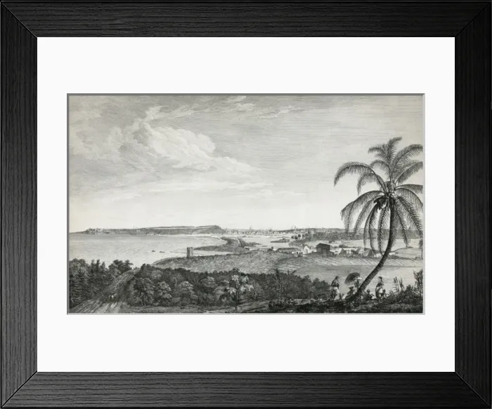 Framed Print : A view of the city of the Havana, taken from the road near C