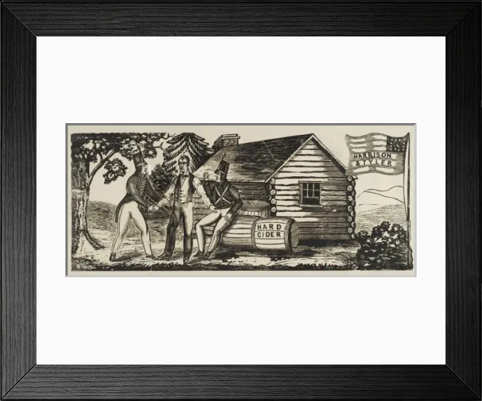 Framed Print : Harrison & Tyler campaign emblem Framed Print : Harrison & Tyler campaign emblem