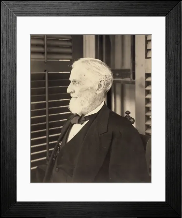 Framed Print : Jefferson Davis, seated, facing left, during portrait sessio Framed Print : Jefferson Davis, seated, facing left, during portrait sessio