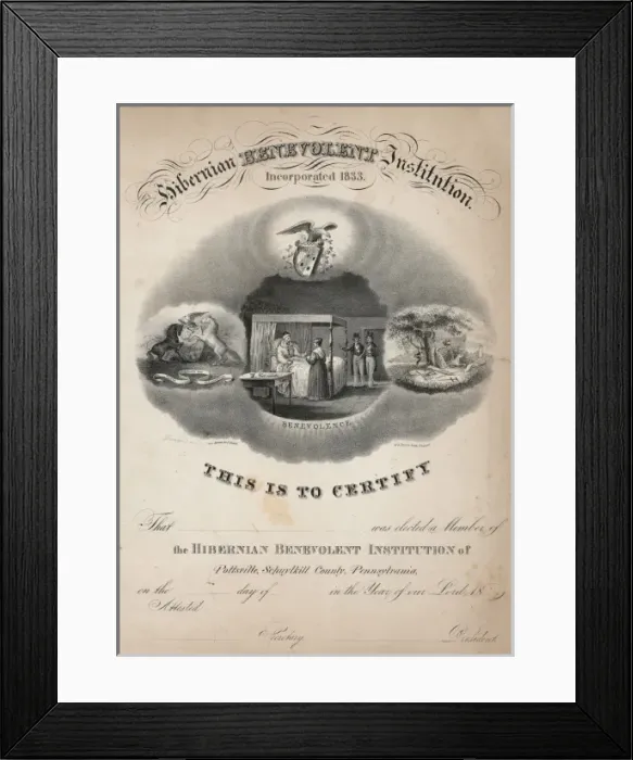 Framed Print : Hibernian Benevolent Institution, incorporated 1833 Framed Print : Hibernian Benevolent Institution, incorporated 1833