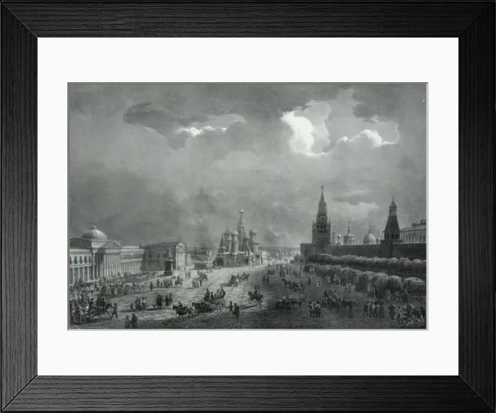 Framed Print : Vue de la place des boutiques Framed Print : Vue de la place des boutiques
