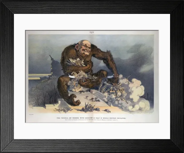 Framed Print : The trouble, my friends, with socialism is that it would des Framed Print : The trouble, my friends, with socialism is that it would des