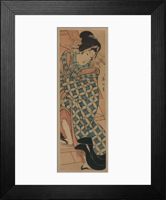 Framed Print : Courtesan climbing stairs Framed Print : Courtesan climbing stairs