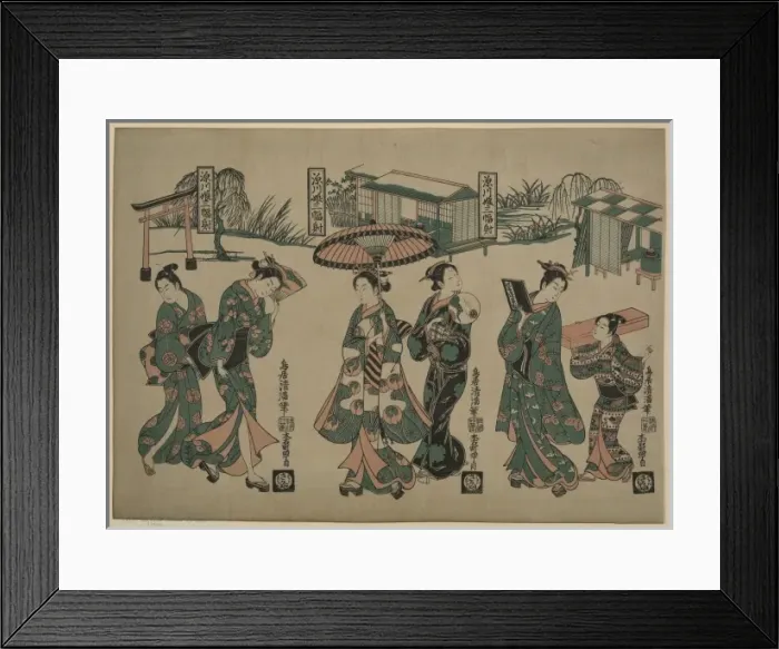 Framed Print : Beauties from Fukagawa Framed Print : Beauties from Fukagawa