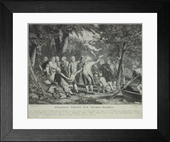 Framed Print : Mirabeau arrive aux Champs Elisees Framed Print : Mirabeau arrive aux Champs Elisees
