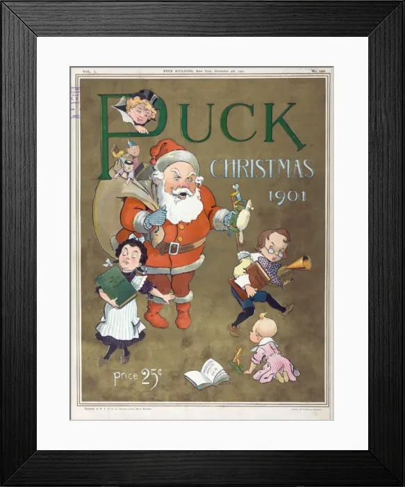 Framed Print : Puck Christmas 1901 Framed Print : Puck Christmas 1901