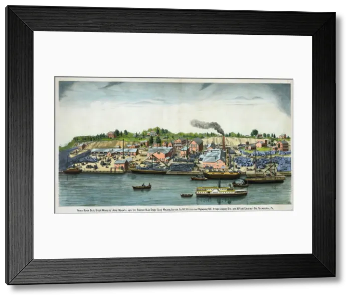 Framed Print : North River Blue Stone Works of John Maxwell and the Bigelow Framed Print : North River Blue Stone Works of John Maxwell and the Bigelow