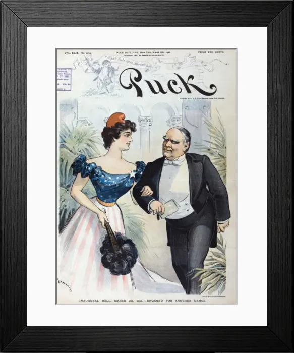 Framed Print : Inaugural ball, March 4th, 1901 - engaged for another dance Framed Print : Inaugural ball, March 4th, 1901 - engaged for another dance