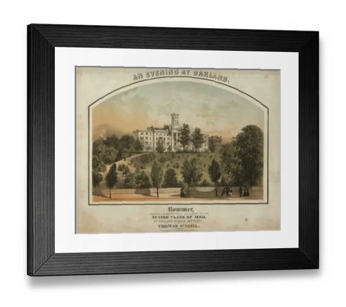 Framed Print : An evening at Oakland. Romance, composed & respectfully dedi Framed Print : An evening at Oakland. Romance, composed & respectfully dedi