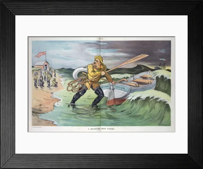 Framed Print : A volunteer crew wanted Framed Print : A volunteer crew wanted