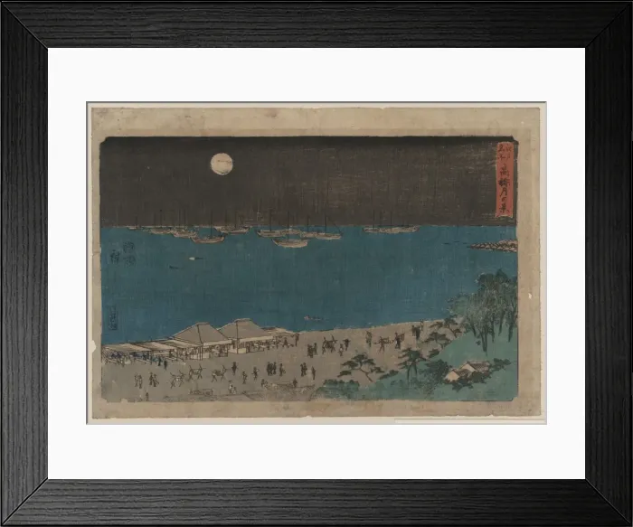 Framed Print : Moon scene at Takanawa Framed Print : Moon scene at Takanawa