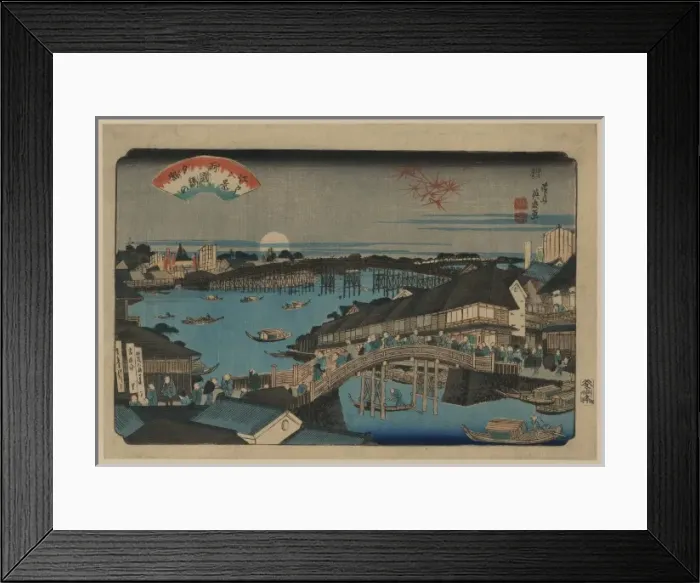 Framed Print : Evening glow at Ryogoku Bridge Framed Print : Evening glow at Ryogoku Bridge