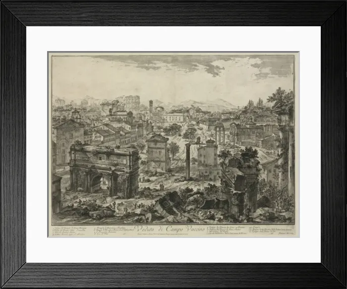 Framed Print : Veduta de Campo Vaccino Framed Print : Veduta de Campo Vaccino