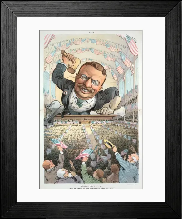 Framed Print : Chicago, June 21, 1904 - All in favor of the nomination wil Framed Print : Chicago, June 21, 1904 - All in favor of the nomination wil