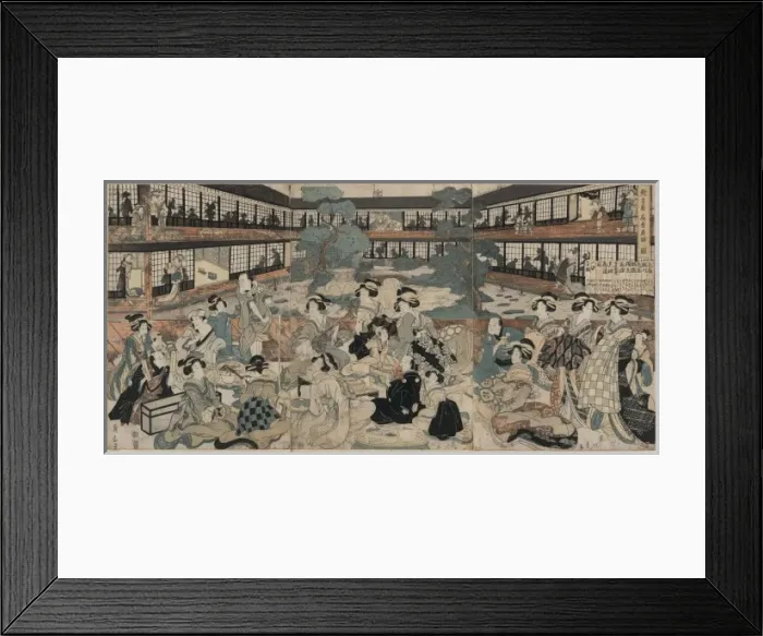 Framed Print : View of a room in the Ogi house of new yoshiwara Framed Print : View of a room in the Ogi house of new yoshiwara