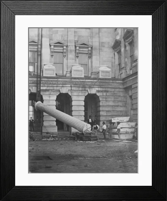 Framed Print : The Lincoln column, first monolith raised, Nov. 1860, Presid Framed Print : The Lincoln column, first monolith raised, Nov. 1860, Presid