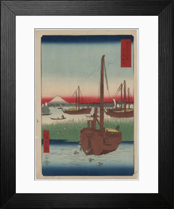 Framed Print : Offing of Tsukuda in the eastern capital Framed Print : Offing of Tsukuda in the eastern capital