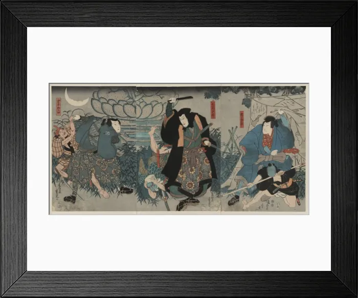 Framed Print : Actors in the roles of the warriors Sekiguchi Yataro, Yoshio Framed Print : Actors in the roles of the warriors Sekiguchi Yataro, Yoshio